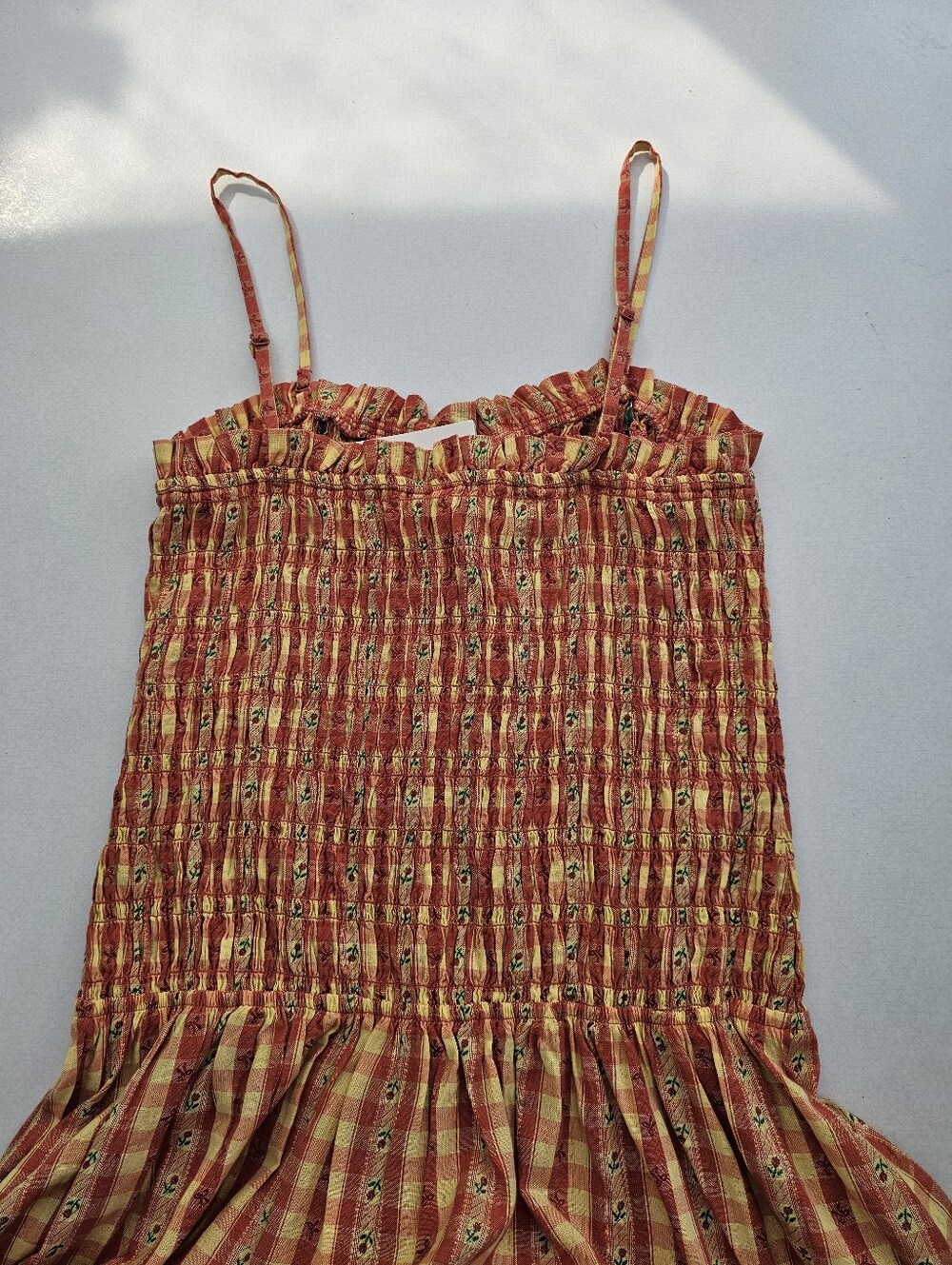Damson Madder Grace Smocked Cotton Midi Sundress - Picture 4 of 9